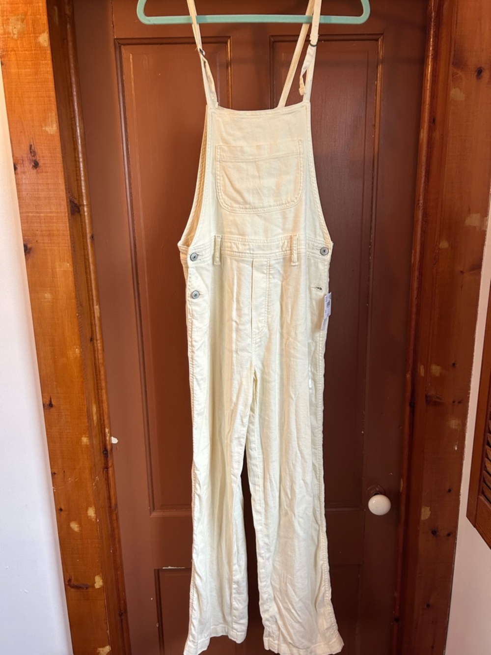 Cream Women's Wide-Leg Overalls